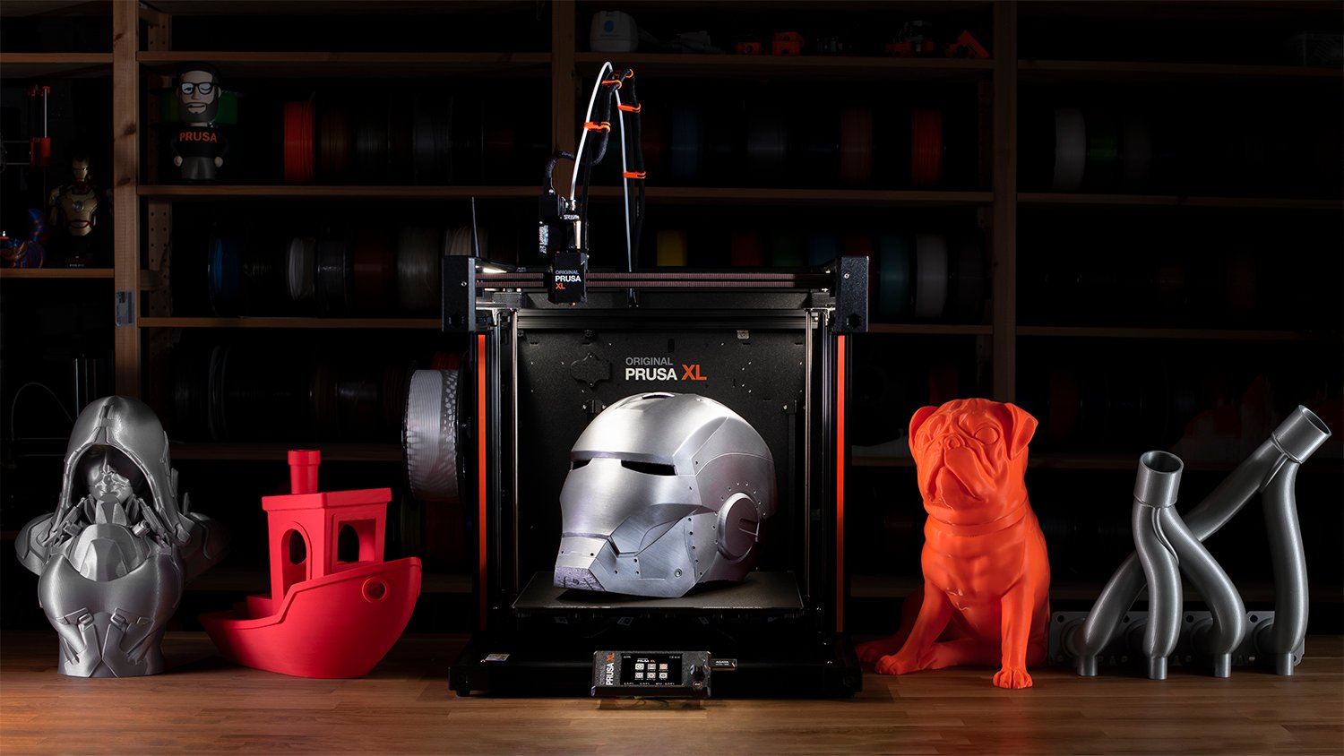 Original Prusa XL ile üretilen ayrıntılı çok malzemeli model