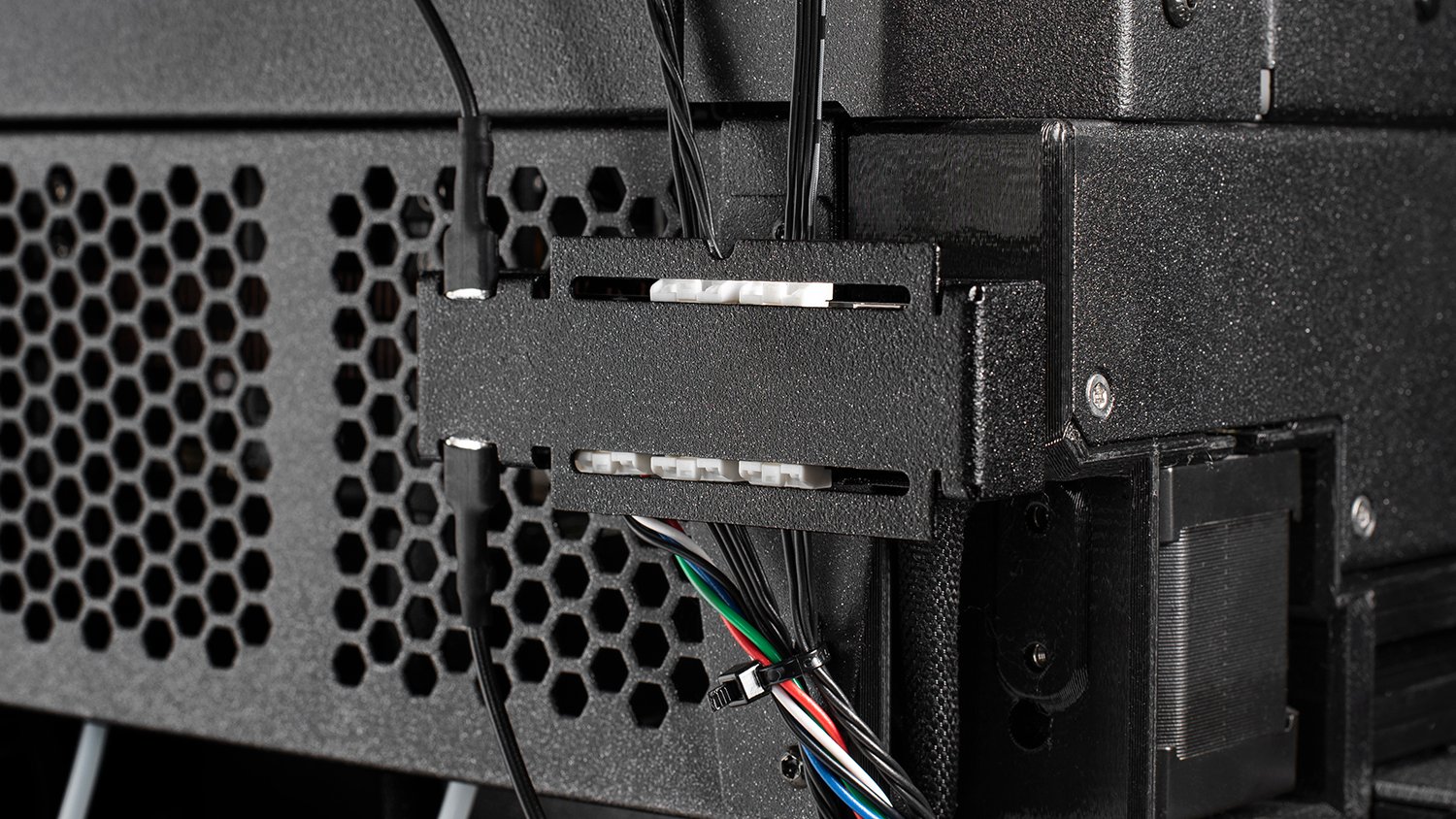 Original Prusa XL Enclosure electronics connected to the printer