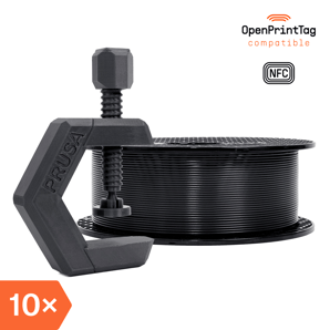 Prusament PETG Matte Black 1kg (NFC) – Multipack 10 ks