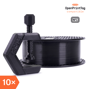 Prusament PETG Jet Black 1kg (NFC) – Multipack 10 ks