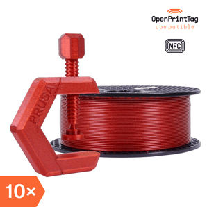 Prusament PETG Carmine Red 1kg (NFC) – Multipack 10 ks