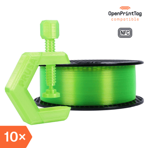 Prusament PETG Neon Green 1kg (NFC) – Multipack 10 ks