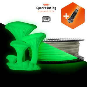 Prusament PETG Ultraglow Green 800g + Prusa Nozzle ObXidian - 0.6mm BUNDLE