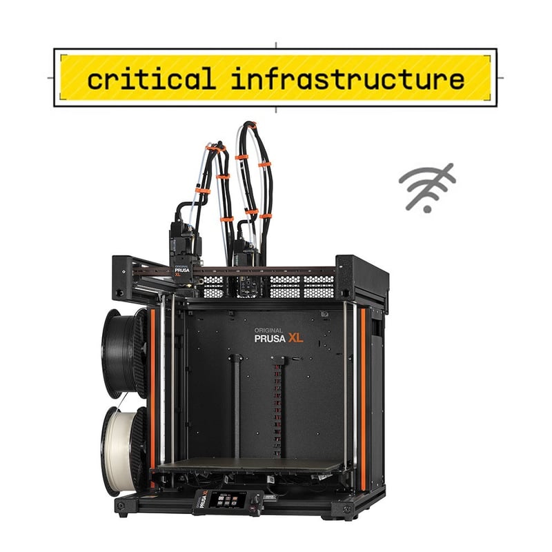 Original Prusa XL - 2 tool head - assembled Critical Infrastructure Edition (with encrypted 30GB USB)