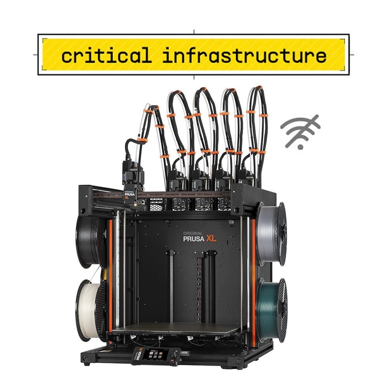 Original Prusa XL - 5 tool head - assembled Critical Infrastructure Edition (with encrypted 30GB USB)