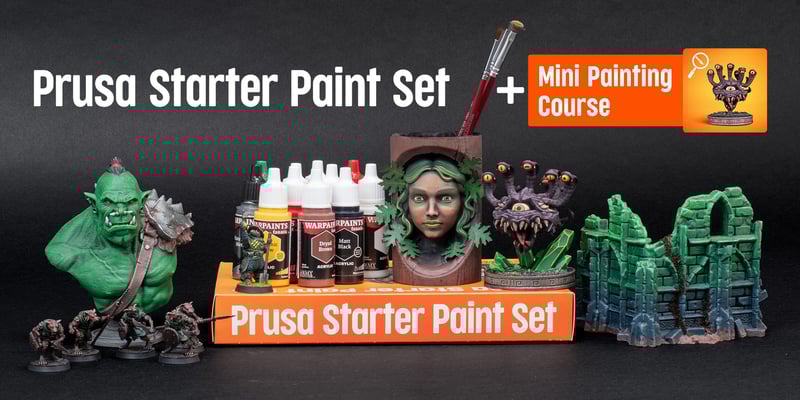 Prusa Starter Paint Set + Miniature Painting for Beginners Online course Bundle - Bild 2