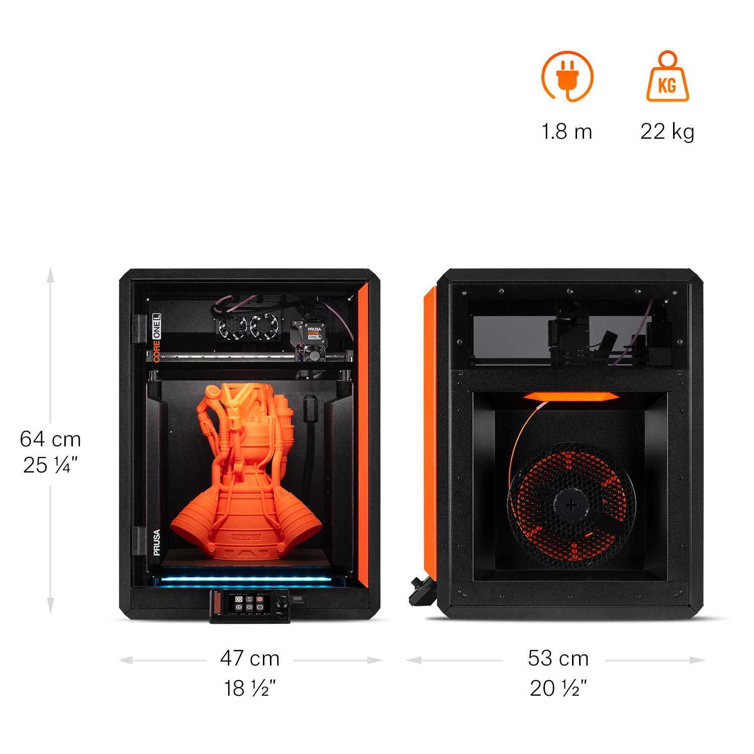 CORE One L+ dimensions