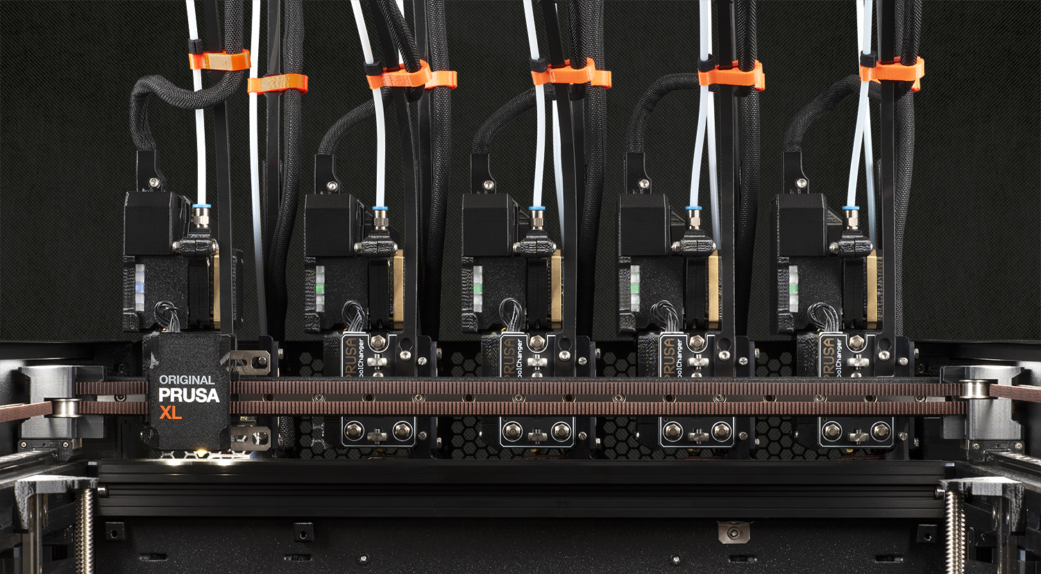 Prusa XL toolchanger selecting a printhead