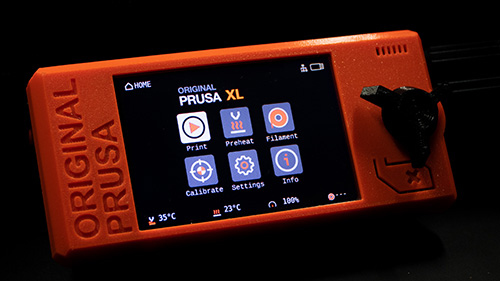 Prusa XL display with controls